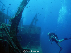 The wreck of the Faroud off of  Zurrieq.
Depth 36 metres... by Ian Palmer 